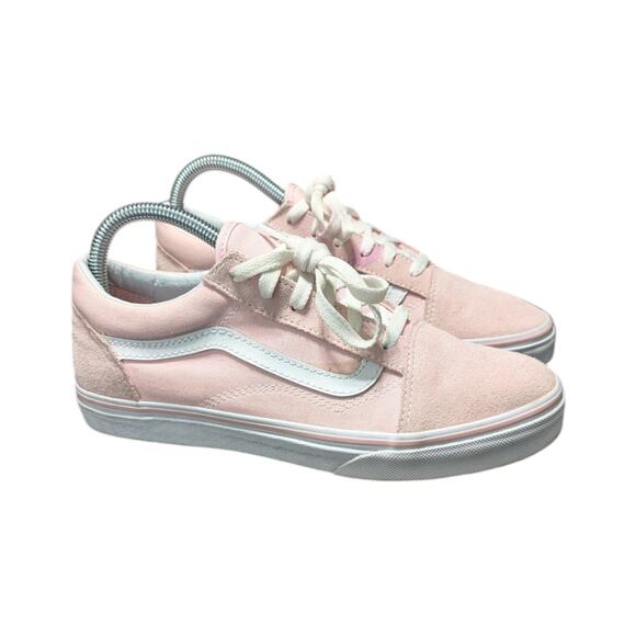 VANS Pig Suede Old Skool Shoes Sneakers Low Top Light Pink Leather Womens 7.5 - Picture 4 of 7